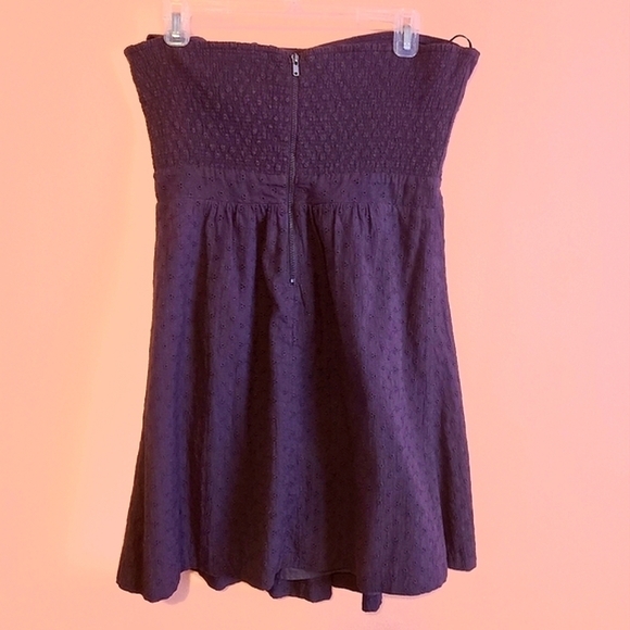 MM Couture by Miss Me Blue Strapless Eyelet Mini Dress - L - Picture 2 of 9